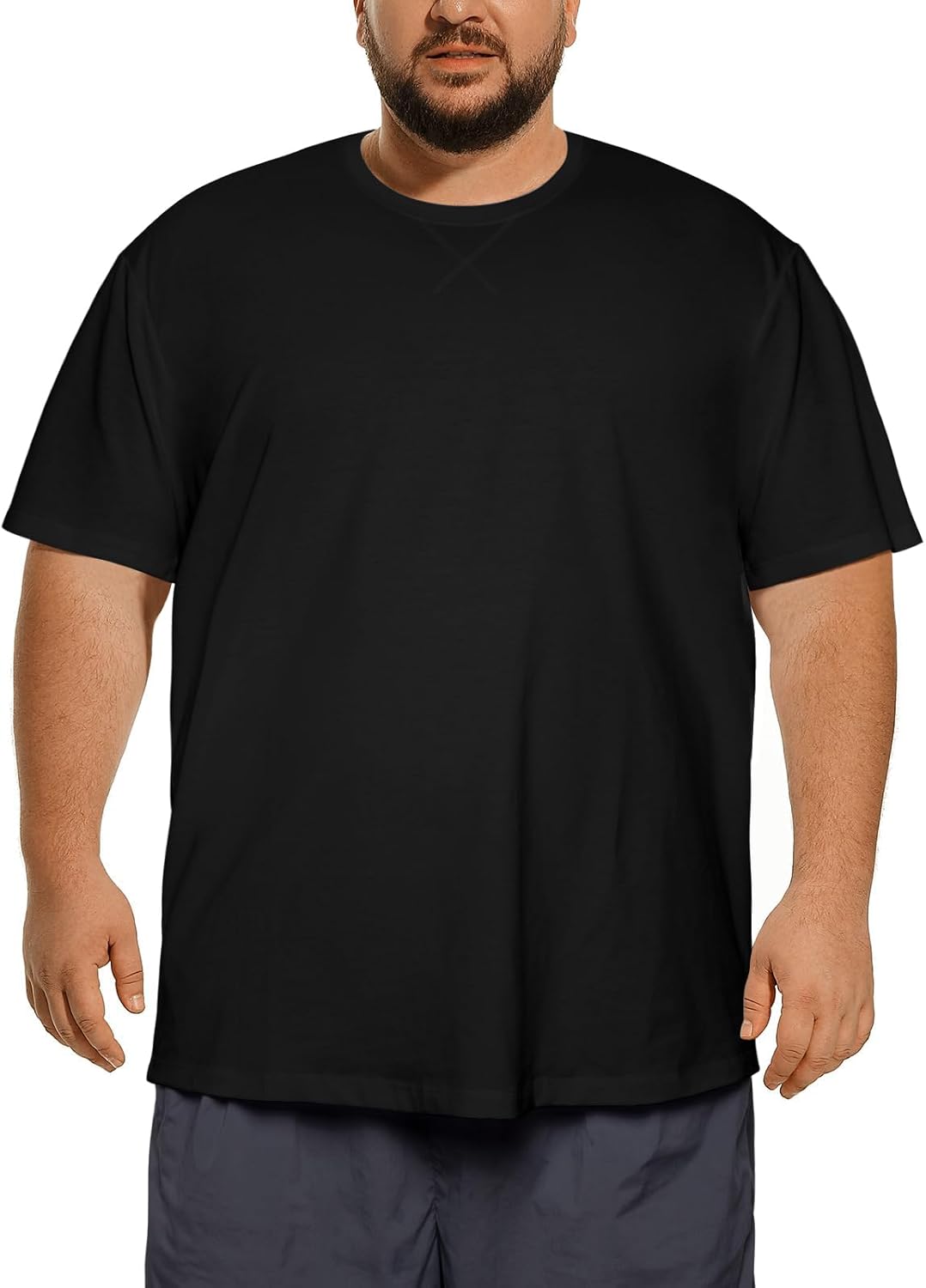 Skiennix Men's Big & Tall T-Shirts | Casual Stretch Short-Sleeve Tee in 3XL-8XL Sizes