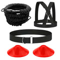 Tuyzhrymlic 80lb Resistance Band Finess Training Set, Shoulder Belt Explosive Speed Agility Training Equipment Double People Physical Exercising Suit for Various Sports