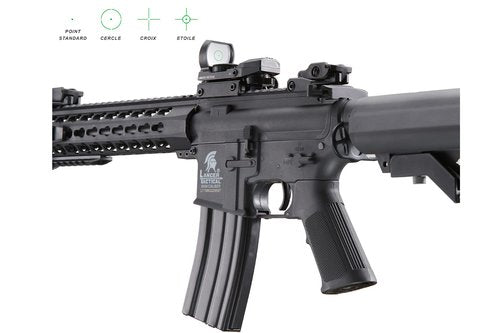 Lancer Tactical Multi Reticle Full Metal Red & Green Dot Open Tubeless Reflex Airsoft Scope Sight