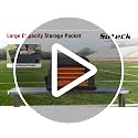 Suteck Heated Stadium Seat with Back Support - 23" Wide, Black, with Remote & Storage