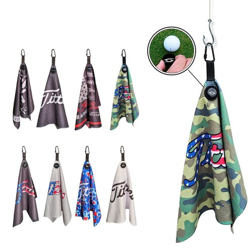 Scale Wear Design Funny Titties Golf Towel Gift - Premium Waffle Microfiber Ball Marker Cart Bag Carabiner Clip Holder Accessories Men Birthday Dad Hat Black White (Camo RWB TT-42)