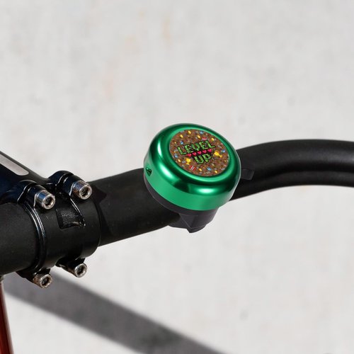 Bike Ring Bell, Premium Durable Loud Crisp Clear Sound Pixel-Themed Bicycle Ringer Bell Funny Bike Accessory Suitable for Kids Boys Toddlers