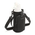 Azarxis Water Bottle Holder with Strap and Multifunctional Front Pocket for Hiking, Camping, Out Sports (Black)