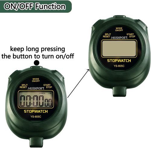 Digital Stopwatch Timer by [Brand Name] - 2 Pack with Large Display & Countdown Feature | AAA Battery Included