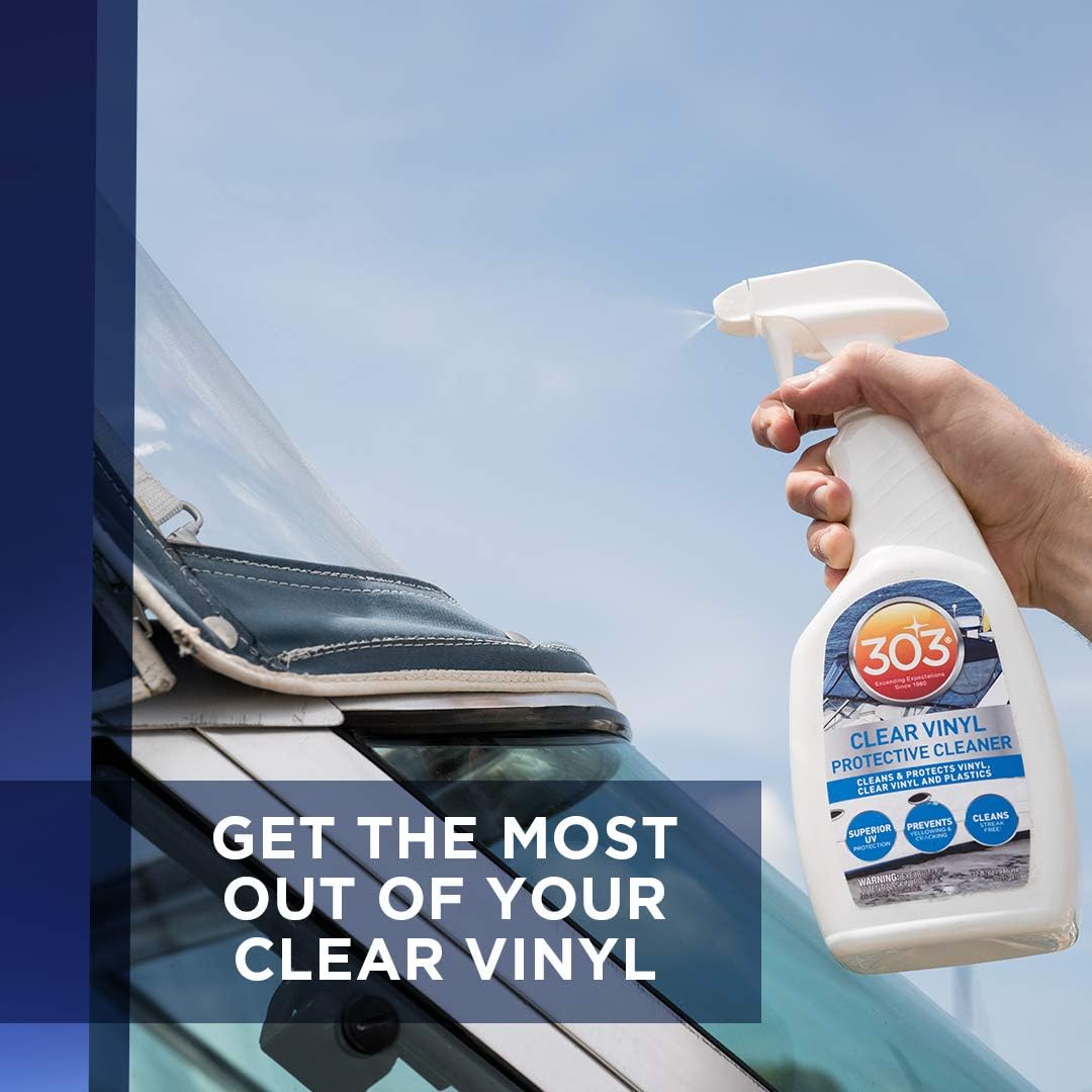 303 Products Marine Clear Protective Cleaner - Superior UV Protection for Vinyl & Plastics | 32oz (Pack of 2)