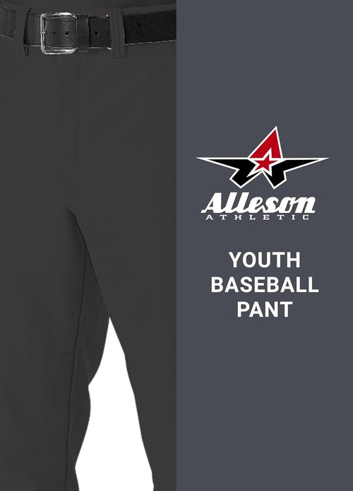 Alleson Athletic Boys Baseball Pants - Elastic Bottom, Classic Fit, Durable Fabric, Secure Waistband