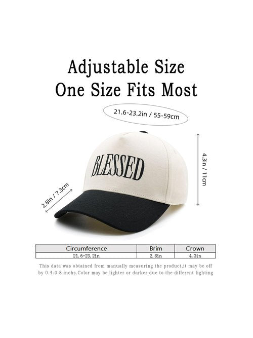 YQZUWUXE Blessed Trucker Hat, Vintage Embroidered Christian Baseball Caps for Men & Women, Trendy Religious/Birthday Gifts Black/Beige