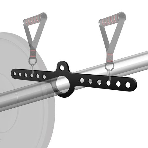 RIMLUFE Spreader Bar Double to Single D Handle LAT Pull Down T Bar Cable Row Attachments Landmine Adapter for Gym,Exercise Pulley System Adaptor Plate Cable Machine Crossover for Belt Squat Rack