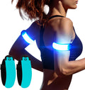 Skiennix LED Armband | High Visibility USB Rechargeable Wristbands - 2 Pack, Adjustable & Waterproof for Night Running