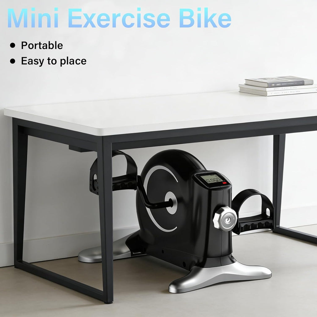 Under Desk Bike | Mini Exercise Bike by [Brand Name] - Portable Pedal Exerciser with LCD Display for Arm & Leg Workouts