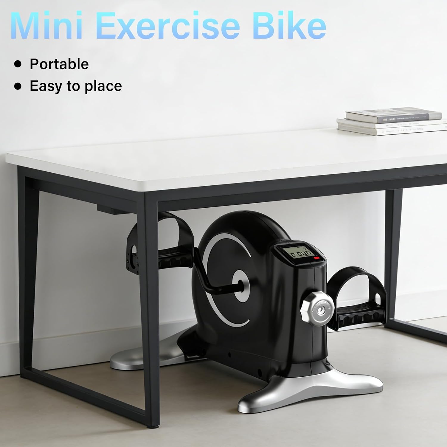 Under Desk Bike | Mini Exercise Bike by [Brand Name] - Portable Pedal Exerciser with LCD Display for Arm & Leg Workouts
