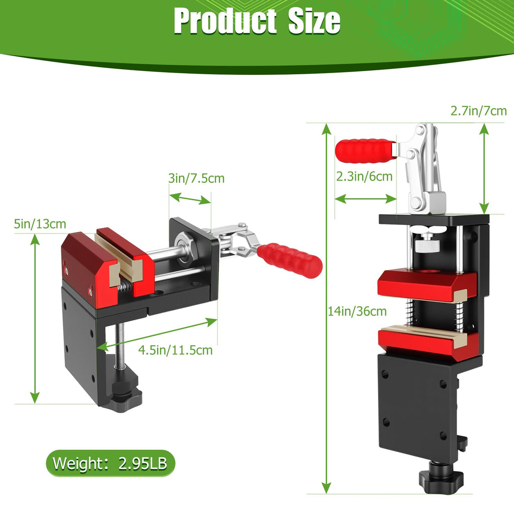 Poiyham Golf Club Regripping Kit, 2-in-1 No Drill Aluminum Golf Shaft Clamp, 360° Swivel Portable Table Vise, Golf Grip Kit for Regripping, Golf Repair Kit Removal Tool for Grip Replacement