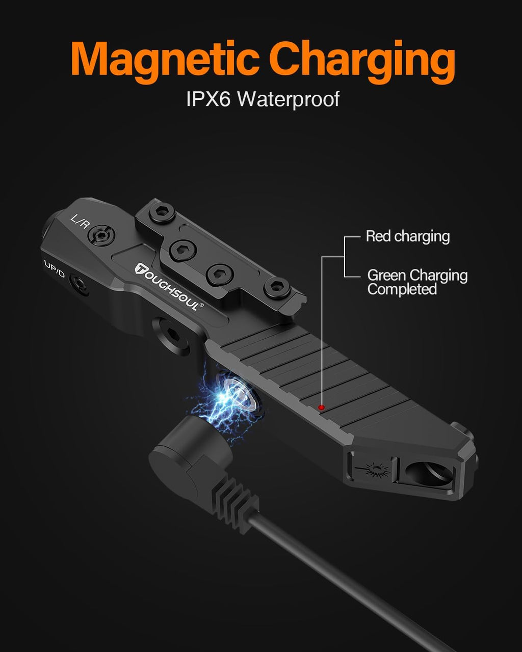 TOUGHSOUL Tactical Rifle Laser Sight - Rechargeable Low-Profile Design with Strobe Function | M-Lok/Picatinny Compatibility