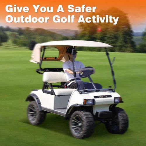 CLUBRALLY Golf Cart Seat Belts, 40" Retractable Universal Seat Belts Kit,Fits Club Car EZGO Yamaha 2 Set