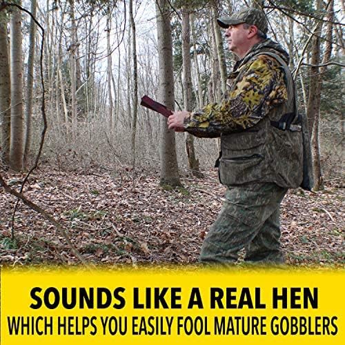 ESH Custom Calls Turkey Box Call - Realistic Wooden Gobbler Caller for Hunting | Ideal for Beginners & Pros