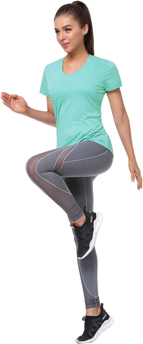 Xelky Women's Dry Fit T-Shirt - Moisture-Wicking V-Neck Athletic Tee | 3-4 Pack Activewear