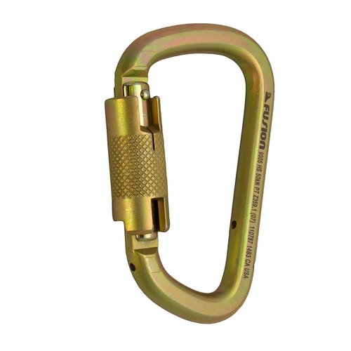 Auto Locking Carabiner 50KN- Fusion Climb® Tacoma- Professional Rock Climbing Carabiner- Heavy Duty Steel- Auto Locking Carabiner for Climbing, Rappelling, D Shaped, Captive Pin- UIAA