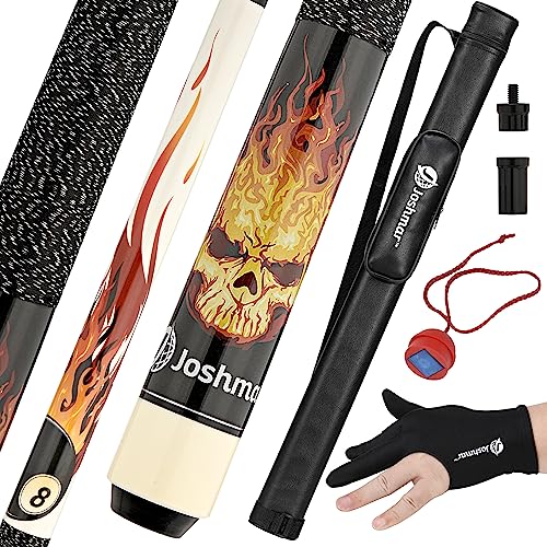 Complete Pool Cue Set 58 Inch Canadian Maple Billiard Cue with Case & Accessories