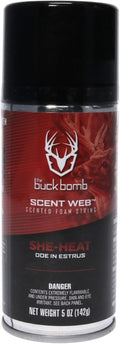 Hunters Specialties Buck Bomb Scent - Scented Foam String Attractant Spray | 5 Oz (142g) for Hunting Success