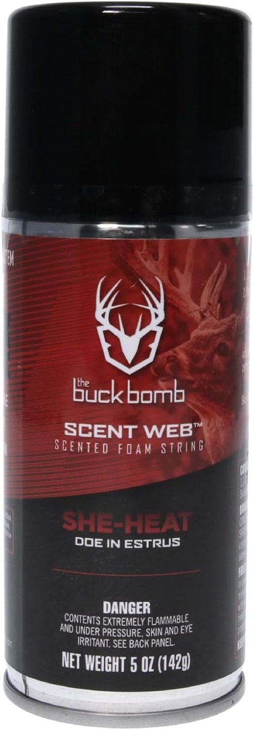 Hunters Specialties Buck Bomb Scent - Scented Foam String Attractant Spray | 5 Oz (142g) for Hunting Success