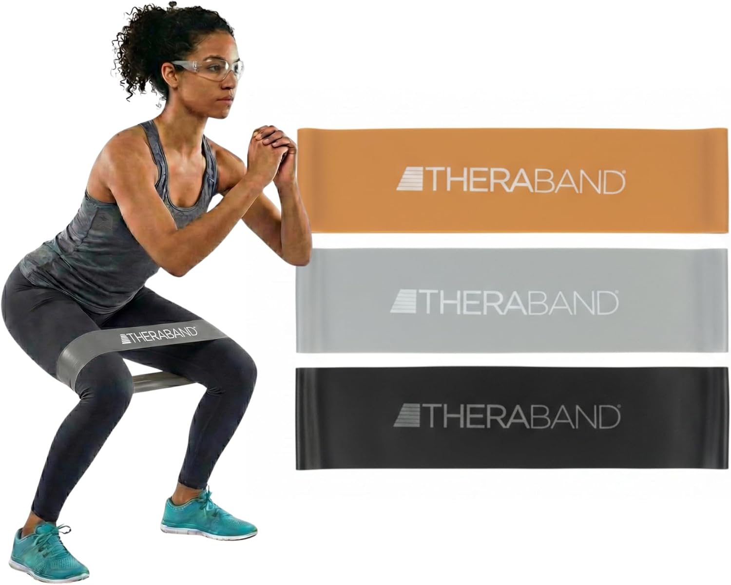 TheraBand Resistance Band Loop Set - Versatile Exercise Bands for Strength Training | 5 Sizes Available