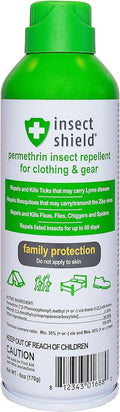 Insect Shield Premium Permethrin Spray - Powerful Repellent for Ticks, Fleas, Mosquitoes | 6 Oz Aerosol, Lasts 60 Days