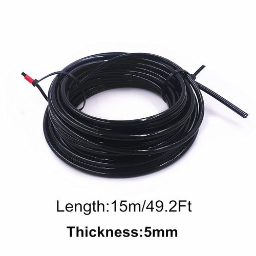 Gym Cable Replacement 49Ft Heavy Duty 5mm Steel Wire Rope for Home Gym DIY Cable Pulley Machine System Workout Exercise Equipment