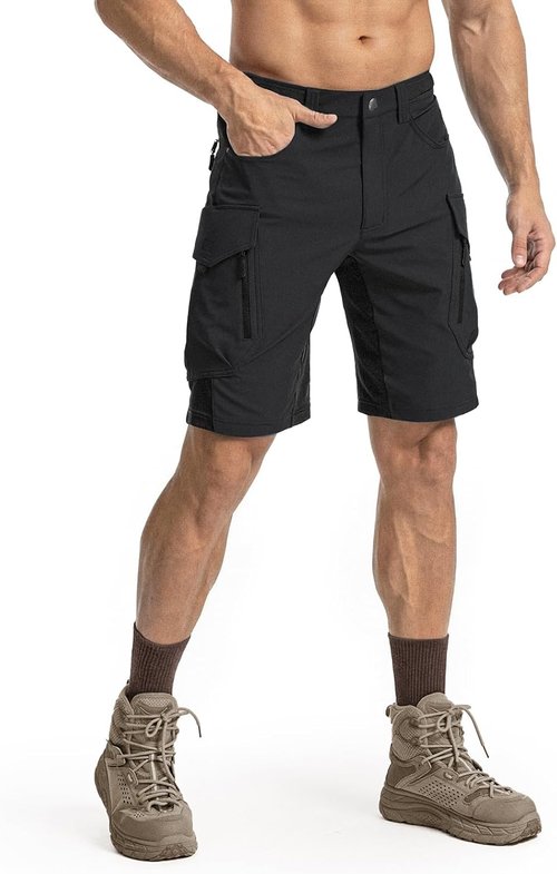 Moosehill Men's Hiking Cargo Shorts - Quick-Dry, Lightweight Stretch for Outdoor Adventures | 9 Pockets
