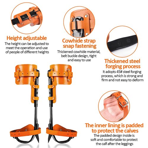 MITOJOSYEER Tree Climbing Gear - Tree Climbing Spikes Suitable for Tree Work, Fruit Picking,Tree Climbing,Logging of Tree Climbing Kit