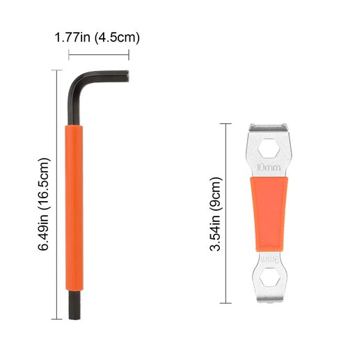 Oumers Bike Crank Puller Tool Set, Bike Crank Extractor Bike Bottom Bracket Remover Hex Allen Wrench 16mm 15mm Spanner Wrench Fit for Removing Bicycle Crank