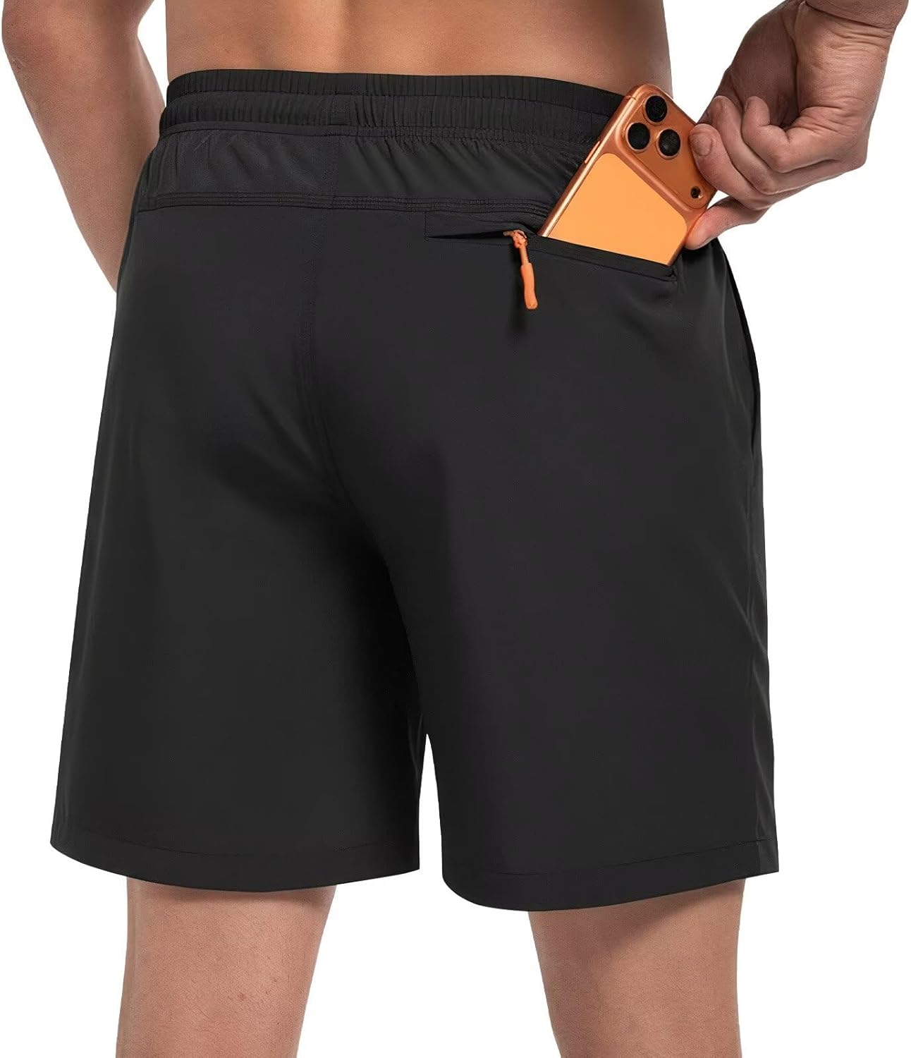 Skiennix Men's 7" Athletic Gym Shorts - Lightweight Quick-Dry with Zipper Pockets for Running & Basketball