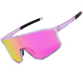 RAVI EYEWEAR Polarized Sports Sunglasses – TR90 Frame, UV400 TAC Lens for Men & Women Cycling, Running, Fishing, Outdoor use (Yellow Purple/Purple)