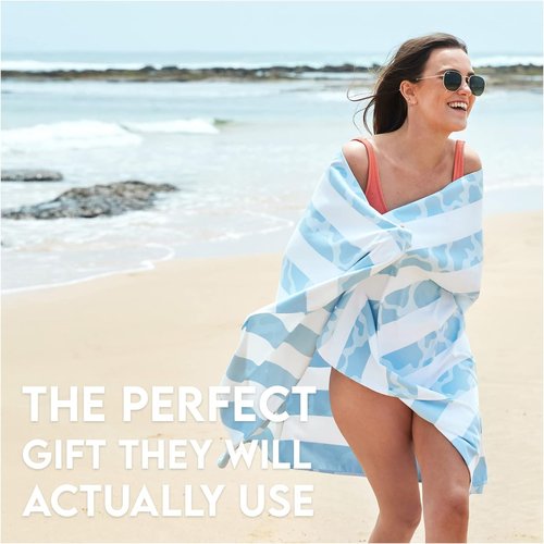 Dock & Bay Lightweight Beach Towel - Quick Dry & Sand Free - Eco-Friendly Recycled Material - Large Sassy Cow (160x90cm)