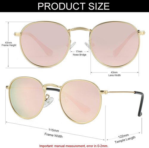 NIDOVIX Kids Polarized Sunglasses - Classic Metal Frame | 100% UV Protection for Ages 0-18