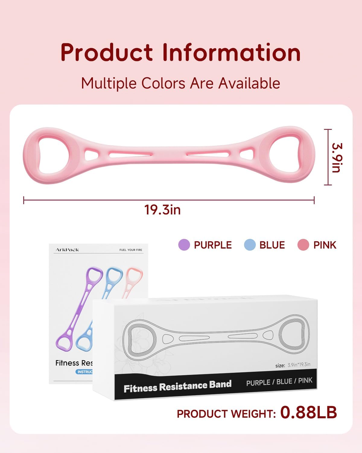 Skiennix Resistance Bands - 2PCS Thickened TPE Figure 8 Fitness Bands for Yoga & Pilates Workouts
