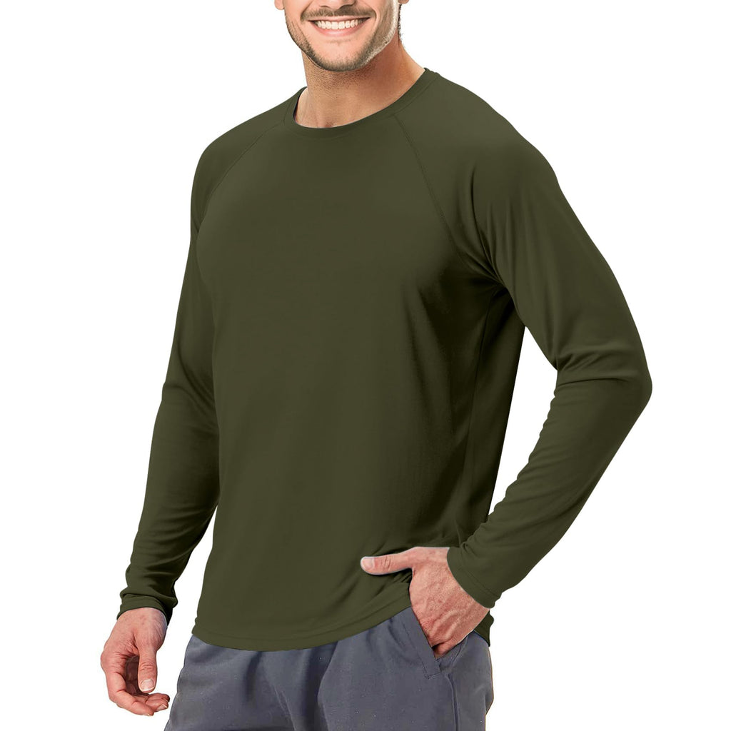 3rd hill Mens Swimming Shirts Short Sleeve UPF 50 Quick Dry Sun Protection Rash Guard Shirts for Fishing Running