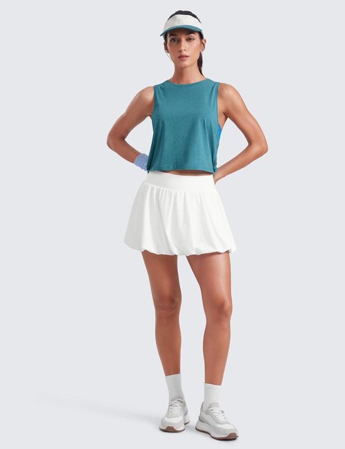 CRZ YOGA Pima Cotton Tank Tops for Women - Loose Fit Sleeveless Workout Shirts | Athletic Gym Wear