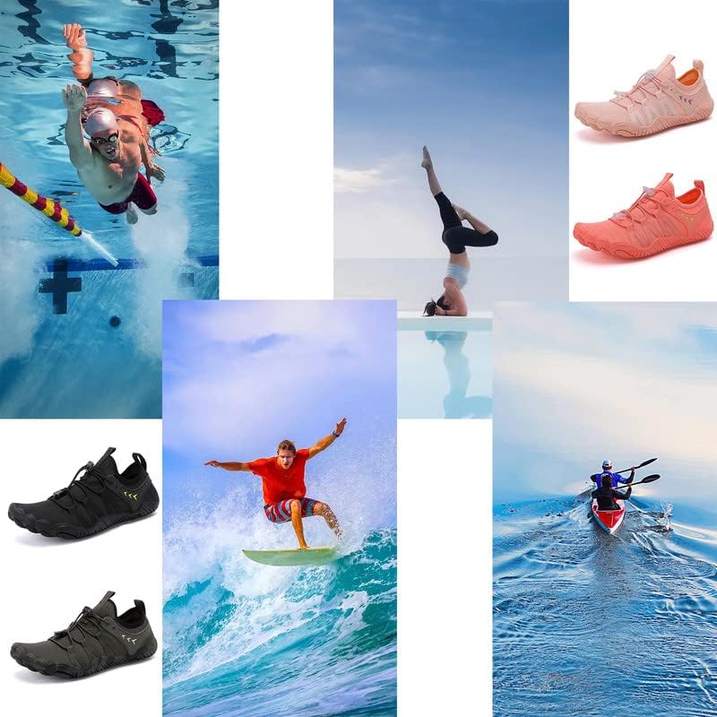 Skiennix Water Shoes - Quick Dry Barefoot Aqua Shoes for Men & Women | Ideal for Beach, Pool & River Activities