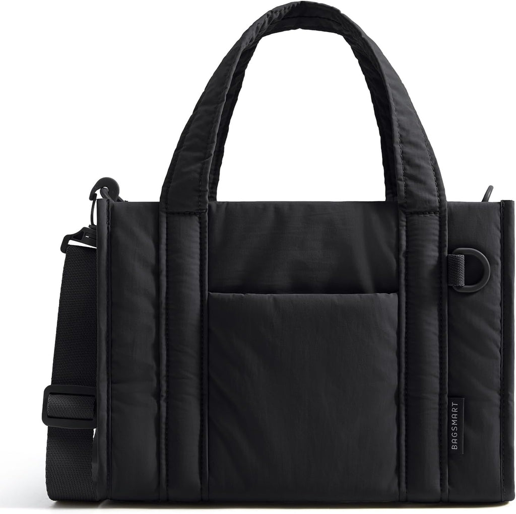 BAGSMART Boxy Tote Bag - Stylish Crossbody with Zipper for Travel, Work & College