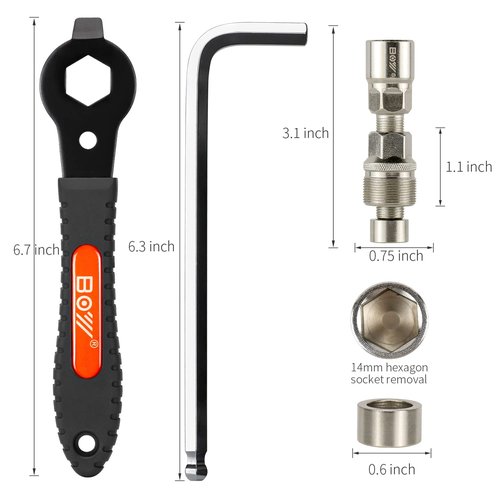 SONZUIA Bike Crank Puller Removal Tools for Bicycle Square Taper Crank and Spline Crank Arm (Crank Puller Set)