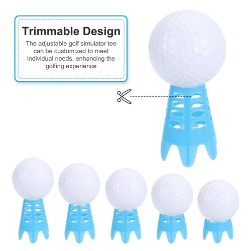 PATIKIL Golf Simulator Tees, 16 Pack Plastic Golf Tees Mat Practice Training for Outdoor Indoor Winter Turf Driving Range, Blue