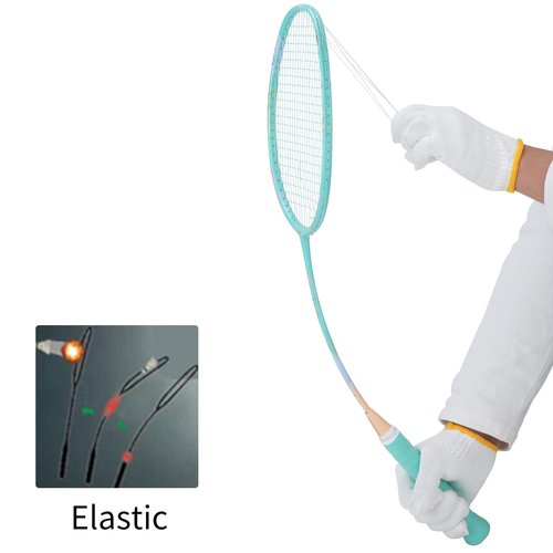 YODIMAN Single Professional Badminton Racket for Advanced Players - 50T Graphite Carbon Fiber with Aerodynamic Frame, Pre-Strung 26lbs, Ultra-Light 5U for Club & Tournament