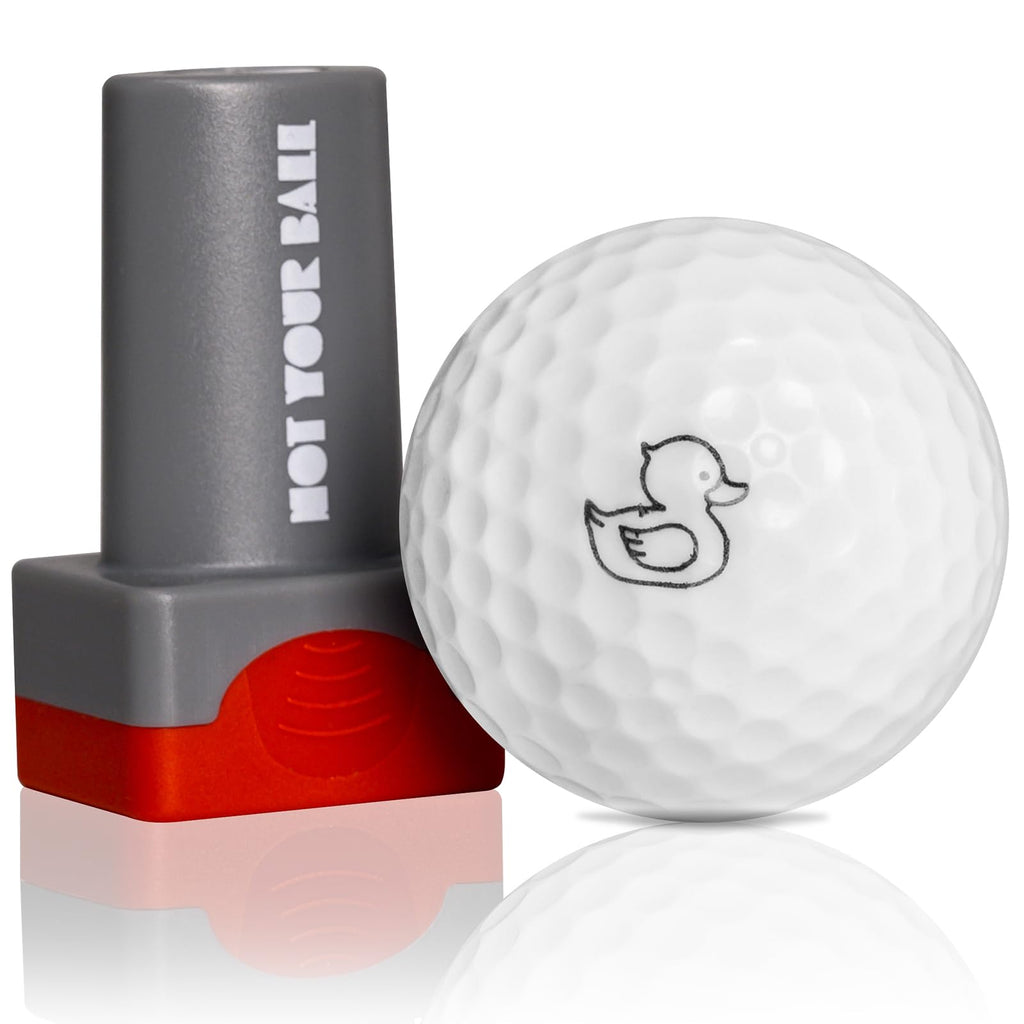 QUBI Golf Ball Stamp, Golf Ball Stamper, Self-Inking Golf Ball Stamp Marker to Identify Golf Balls, Golf Gift Golf Accessories for Men and Women Golfers (Rubber Duck)