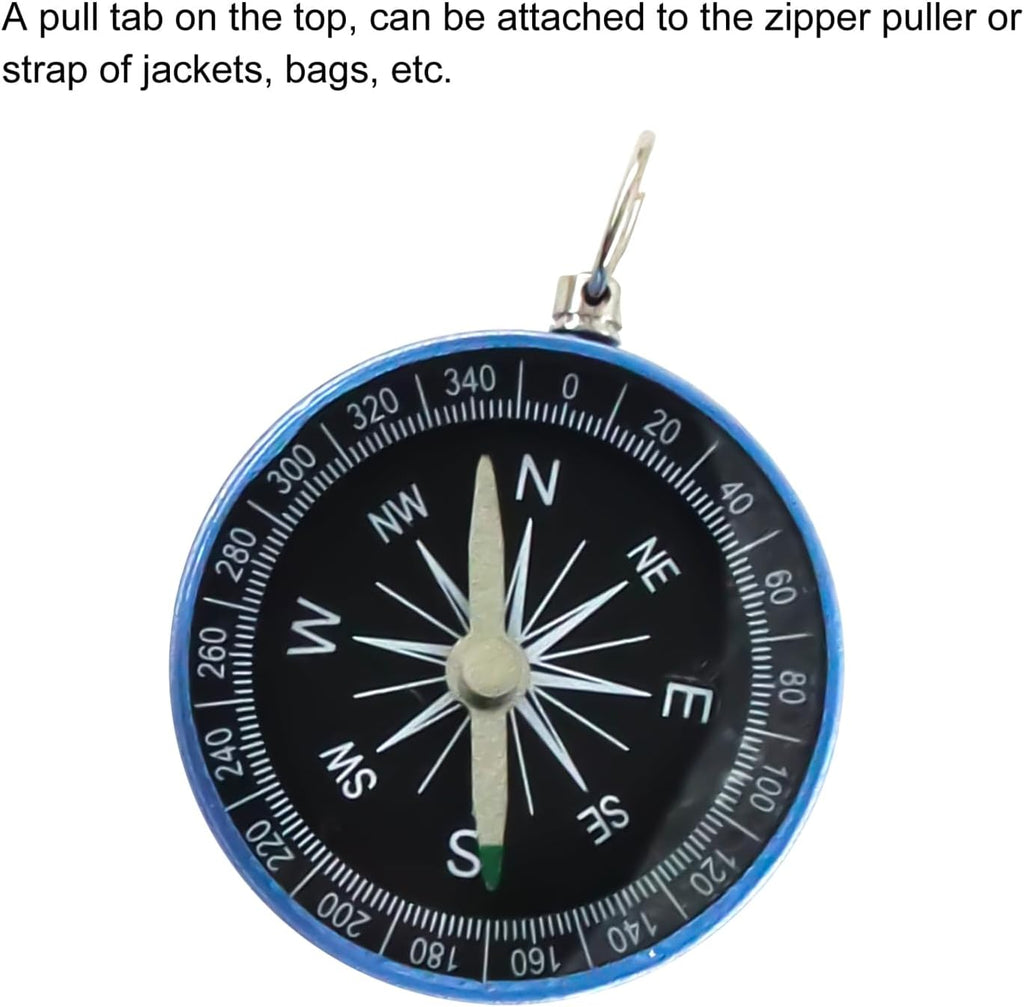 Skiennix Pocket Compass - Survival Navigation Tool with Key Ring for Outdoor Camping & Hiking