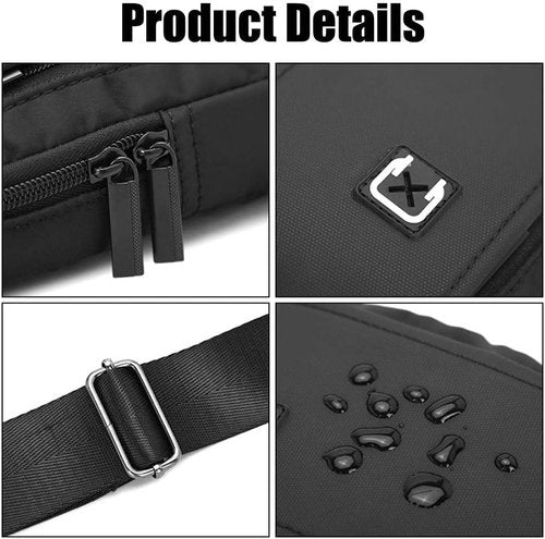 DONGKER Waterproof Sling Crossbody Bag - Adjustable Shoulder Strap & Headphone Jack for Hiking | Travel