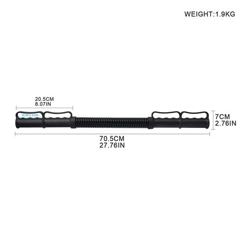 INNOLIFE Power Twister Bar Exerciser Workout Adjustable Chest Expander - 55/77/99lb