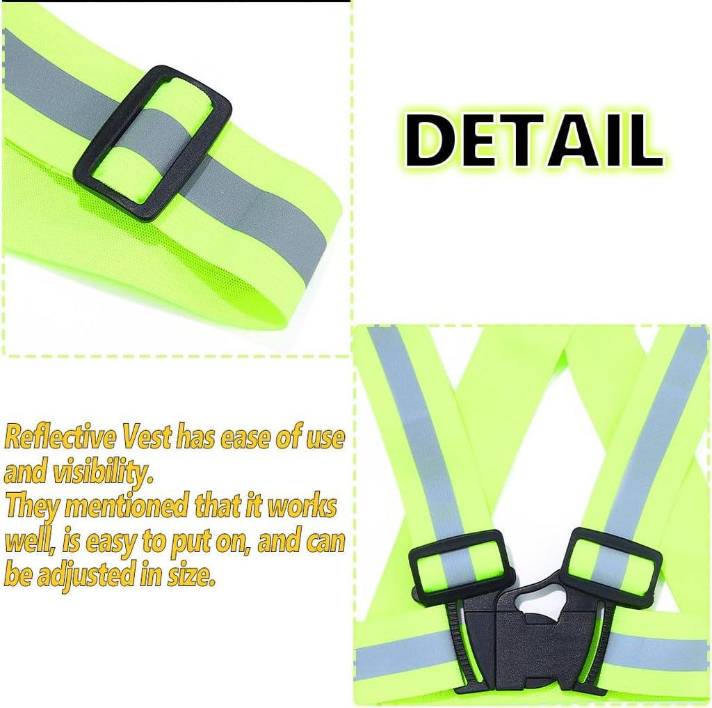 Skiennix Reflective Safety Vest - High Visibility Gear with Adjustable Straps for Running & Cycling