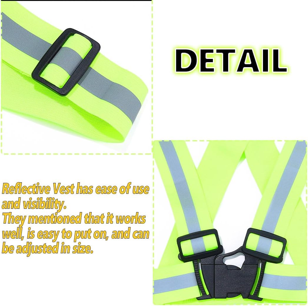 Skiennix Reflective Safety Vest - High Visibility Gear with Adjustable Straps for Running & Cycling