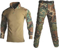 HARGLESMAN Men's Tactical Military Suit - Long Sleeve Combat Shirt & Pants with Knee Pads | Fitting Army Uniform