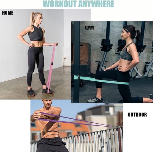 GAIYAH FITNESS Long Resistance Bands for Working Out Women, Fabric Resistance Band, Stretch Bands for Exercise Bands Resistance Bands Set for Physical Therapy, Elastic Bands for Exercise